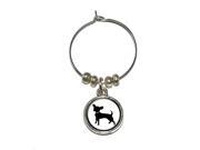 Chihuahua Wine Glass Charm Drink Stem Marker Ring