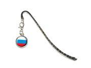 Russia Russian Flag Metal Bookmark Page Marker with Charm