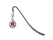 Republican Elephant Metal Bookmark Page Marker with Charm