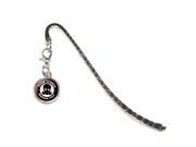 Zombie Outbreak Response Team Red on Black Gasmask Skull Metal Bookmark Page Marker with Charm