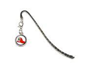 Fire Fighter Helmet Fire Department on White Metal Bookmark Page Marker with Charm