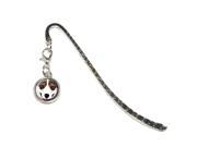Brindle Cardigan Welsh Corgi Face Dog Pet Metal Bookmark Page Marker with Charm