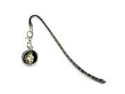 Zombie Girl Black Metal Bookmark Page Marker with Charm