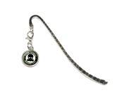 Zombie Outbreak Response Team Gas Mask Green Metal Bookmark Page Marker with Charm