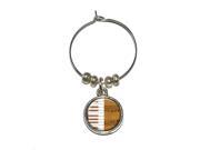 Piano Keys and Scales Gold Music Notes Sheet Music Wine Glass Charm Drink Stem Marker Ring