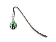 Basset Hound Green Metal Bookmark Page Marker with Charm