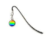 Rainbow Gay Lesbian Metal Bookmark Page Marker with Charm