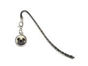 Pug Face Dog Pet Metal Bookmark Page Marker with Charm