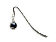 Earth Rising Over Lunar Moon Surface Horizon Metal Bookmark Page Marker with Charm