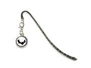 Bat Halloween Metal Bookmark Page Marker with Charm