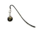 Eight Ball Skull Billiards Pool Metal Bookmark Page Marker with Charm