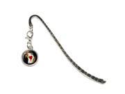 Ace of Hearts on Fire Poker Gambling Metal Bookmark Page Marker with Charm