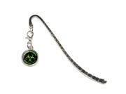 Zombie Outbreak Response Team Green Distressed Metal Bookmark Page Marker with Charm