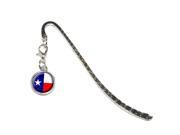 Texas Flag Distressed Metal Bookmark Page Marker with Charm
