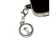Young Son Stick Figure Family Little Boy Universal Fit 3.5mm Earphone Headset Jack Charm Anti Dust Plug fits Mobile Cell Phone iPhone iPod iPad Galaxy