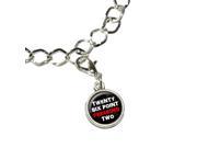 Twenty Six Point Freaking Two 26.2 marathon Silver Plated Bracelet with Antiqued Charm