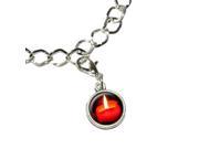 Christmas Candle Advent Wreath Holiday Silver Plated Bracelet with Antiqued Charm