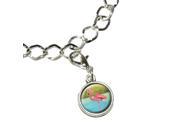 Flamingo Silver Plated Bracelet with Antiqued Charm