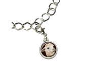 White Llama Silver Plated Bracelet with Antiqued Charm