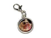 Marbled Reed Frog Antiqued Bracelet Pendant Zipper Pull Charm with Lobster Clasp