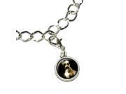 Pitbull Dog Silver Plated Bracelet with Antiqued Charm
