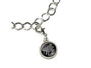 Piano Player Band Orchestra Instrument Music Percussion Silver Plated Bracelet with Antiqued Charm