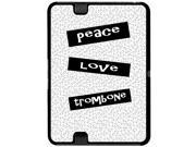 Peace Love Trombone Snap On Hard Protective Case for Amazon Kindle Fire HD 7in Tablet