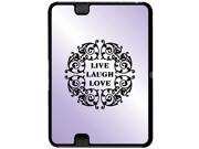 Live Laugh Love Purple Snap On Hard Protective Case for Amazon Kindle Fire HD 7in Tablet