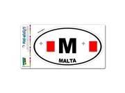 Malta Country Flag M Euro Oval Flag MAG NEATO S™ Automotive Car Refrigerator Locker Vinyl Magnet
