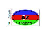 Azerbaijan Country Flag AZ Euro Oval Flag MAG NEATO S™ Automotive Car Refrigerator Locker Vinyl Magnet