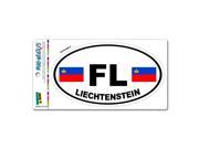 Liechtenstein Country Flag FL Euro Oval Flag MAG NEATO S™ Automotive Car Refrigerator Locker Vinyl Magnet