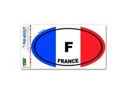 France Country Flag F Euro Oval French Flag MAG NEATO S™ Automotive Car Refrigerator Locker Vinyl Magnet
