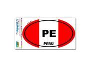 Peru Country Flag PE Euro Oval Flag MAG NEATO S™ Automotive Car Refrigerator Locker Vinyl Magnet