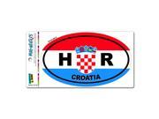 Croatia Country Flag HR Euro Oval Flag MAG NEATO S™ Automotive Car Refrigerator Locker Vinyl Magnet