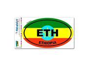 Ethiopia Country Flag ETH Euro Oval Flag MAG NEATO S™ Automotive Car Refrigerator Locker Vinyl Magnet