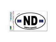 North Dakota State Flag ND Euro Oval MAG NEATO S™ Automotive Car Refrigerator Locker Vinyl Magnet