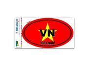 Vietnam Country Flag VN Euro Oval Flag MAG NEATO S™ Automotive Car Refrigerator Locker Vinyl Magnet