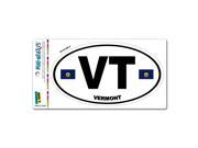 Vermont State Flag VT Euro Oval MAG NEATO S™ Automotive Car Refrigerator Locker Vinyl Magnet