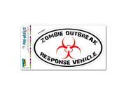Zombie Outbreak Response Vehicle Black White Euro Oval MAG NEATO S™ Automotive Car Refrigerator Locker Vinyl Magnet