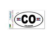 Colorado State Flag CO Euro Oval MAG NEATO S™ Automotive Car Refrigerator Locker Vinyl Magnet