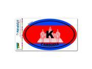 Cambodia Country Flag K Euro Oval Flag MAG NEATO S™ Automotive Car Refrigerator Locker Vinyl Magnet
