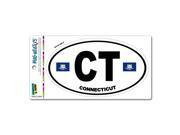 Connecticut State Flag CT Euro Oval MAG NEATO S™ Automotive Car Refrigerator Locker Vinyl Magnet