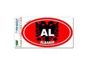 Albania Country Flag AL Euro Oval Flag MAG NEATO S™ Automotive Car Refrigerator Locker Vinyl Magnet