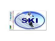 Ski Snow Mountain Winter Sports Euro Oval MAG NEATO S™ Automotive Car Refrigerator Locker Vinyl Magnet