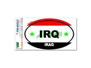 Iraq Country Flag IRQ Euro Oval Flag MAG NEATO S™ Automotive Car Refrigerator Locker Vinyl Magnet