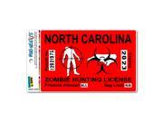 North Carolina NC Zombie Hunting License Permit Red - Biohazard Response Team MAG-NEATO'Sâ„¢ Automotive Car Refrigerator Locker Vinyl Magnet North Carolina NC Zombie Hunting License Permit Red - Biohazard Response Team MAG-NEATO'Sâ„¢ Automotive Car Refrigerator Locker Vinyl Magnet