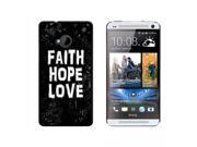 Faith Hope Love Distressed Inspirational - Snap On Hard Protective Case for HTC One 1 - Black Faith Hope Love Distressed Inspirational - Snap On Hard Protective Case for HTC One 1 - Black