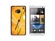 Dragonfly Dragon Fly Yellow Snap On Hard Protective Case for HTC One 1 Black
