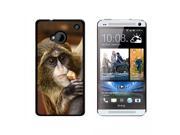 Cute Monkey Snap On Hard Protective Case for HTC One 1 Black