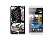 Motorcycle Chrome Snap On Hard Protective Case for HTC One 1 Black
